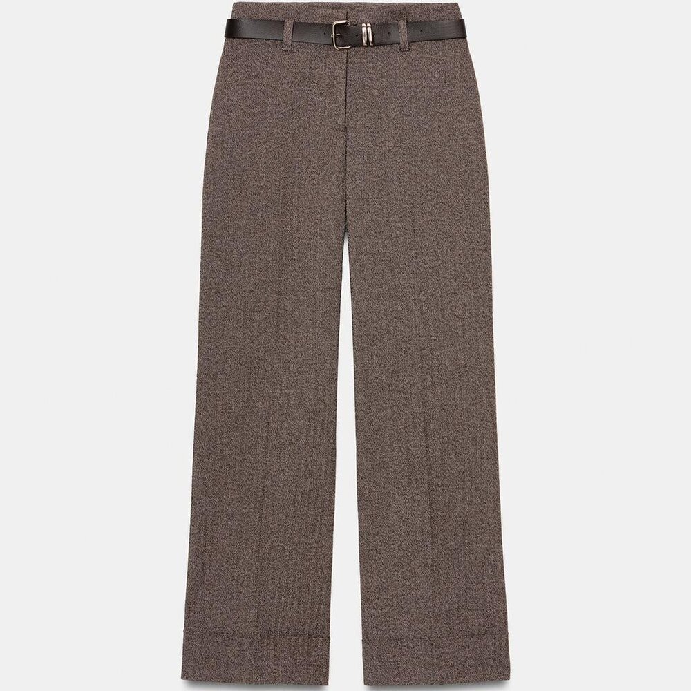*NWT* ZARA | Herringbone chocolate pant